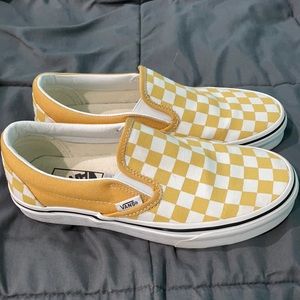 Yellow checkered vans